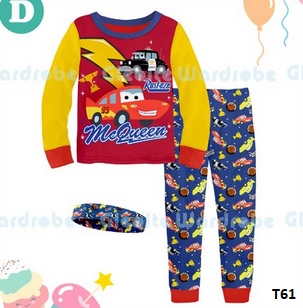 baju tidur anak kartun mcqueen